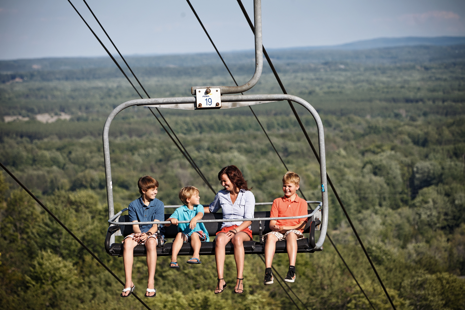 Family on Chairlift Ride